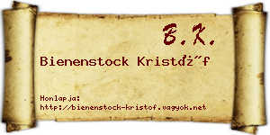 Bienenstock Kristóf névjegykártya