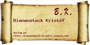 Bienenstock Kristóf névjegykártya