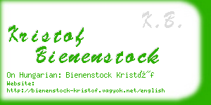 kristof bienenstock business card
